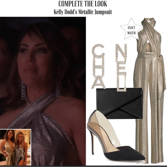 PatBo Lamé Front Wrap Jumpsuit in Platino - Picture 5 of 11